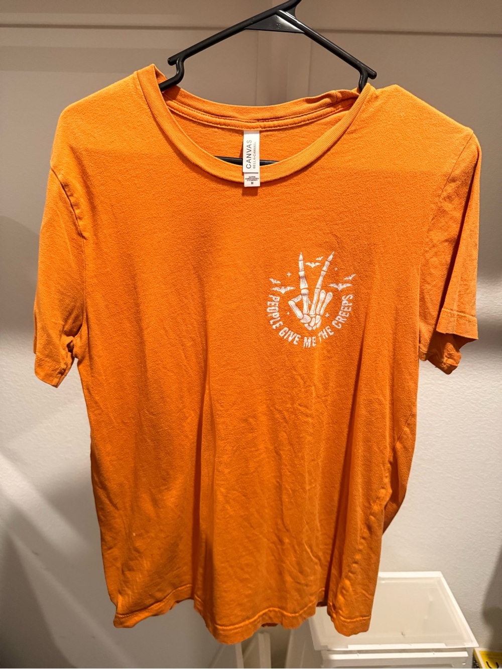 Bella Canvas Orange Short Sleeve Tee with White Graphic